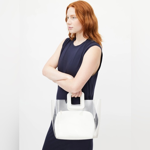 STAUD - Shirley Bag with White Leather Insert - Picture 6 of 10